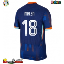 Camisa de Futebol Holanda Donyell Malen #18 Equipamento Secundário Europeu 2024 Manga Curta